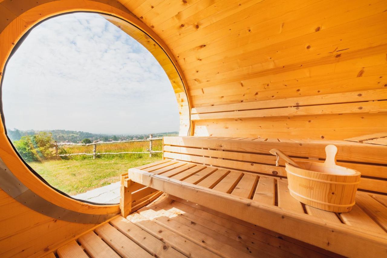 Domki Gorce Klikuszowa Sauna Jacuzzi Exterior photo